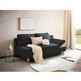 SCHLAFSOFA Flachgewebe Schwarz  - Chromfarben/Schwarz, Design, Holz/Textil (205/77-93/99cm) - Novel