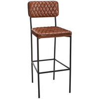 TRESENSTUHL Echtleder Schwarz, Cognac Eisen Typenauswahl  - Cognac/Schwarz, LIFESTYLE, Leder/Metall (44/112/53cm) - Landscape