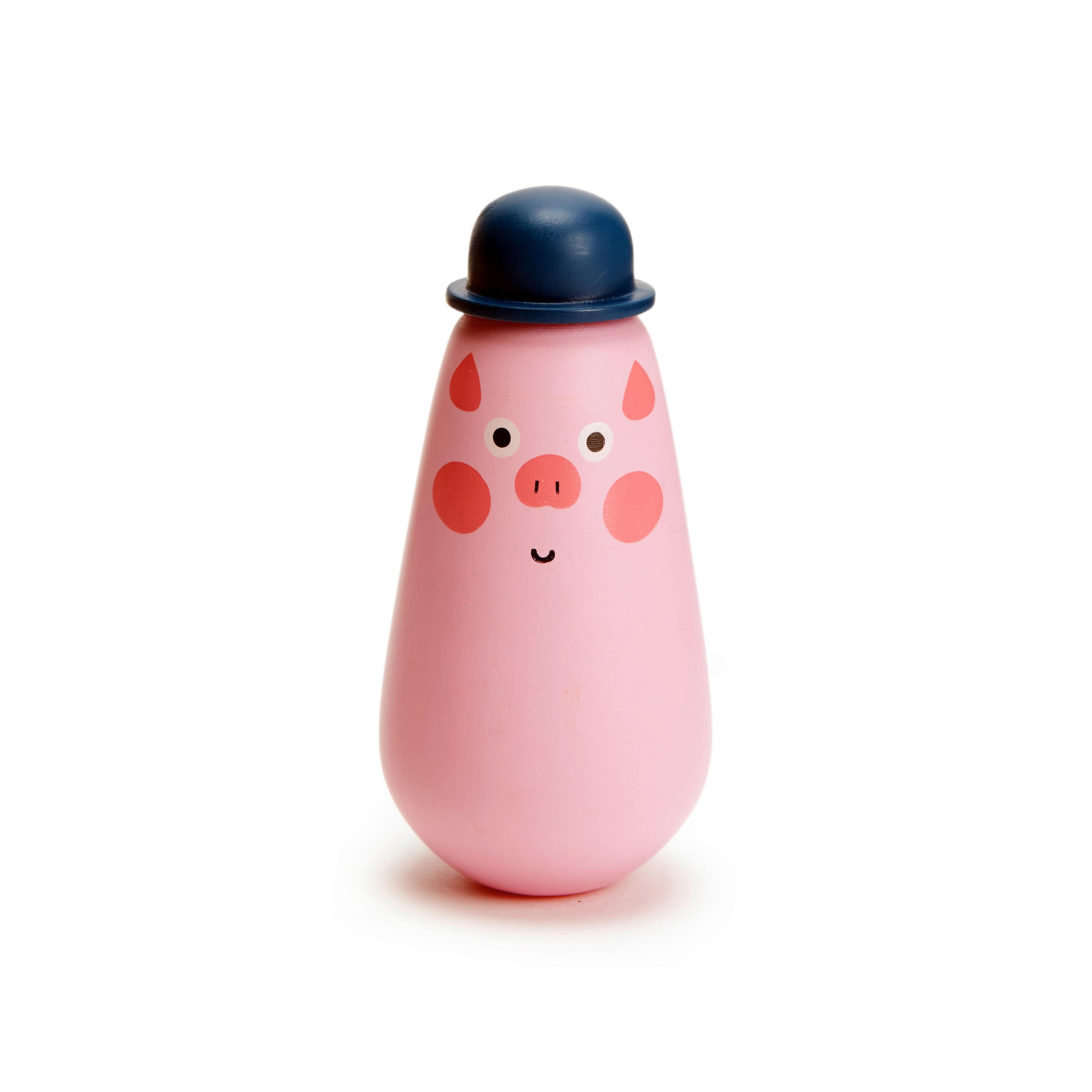 BUBLIFUK - růžová/tmavě hnědá, Basics, plast (4,5/10/4,5cm) - Kikkerland