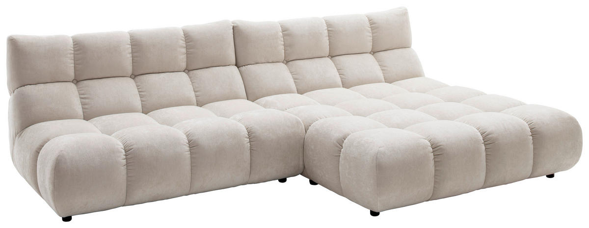 ECKSOFA  in Chenille Naturfarben  293/178 cm  - Schwarz/Naturfarben, Design, Kunststoff/Textil (293/178cm) - Pure Home Lifestyle