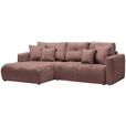 ECKSOFA in Chenille Braun  - Schwarz/Braun, MODERN, Kunststoff/Textil (172/276cm) - Hom`in