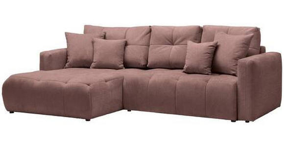 ECKSOFA in Chenille Braun  - Schwarz/Braun, MODERN, Kunststoff/Textil (172/276cm) - Hom`in