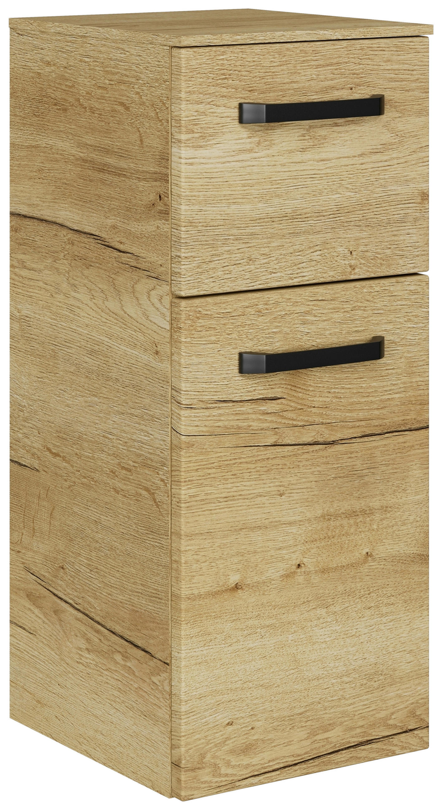 UNTERSCHRANK 30/73/33 cm   - Eichefarben/Schwarz, KONVENTIONELL, Glas/Holzwerkstoff (30/73/33cm) - Sadena