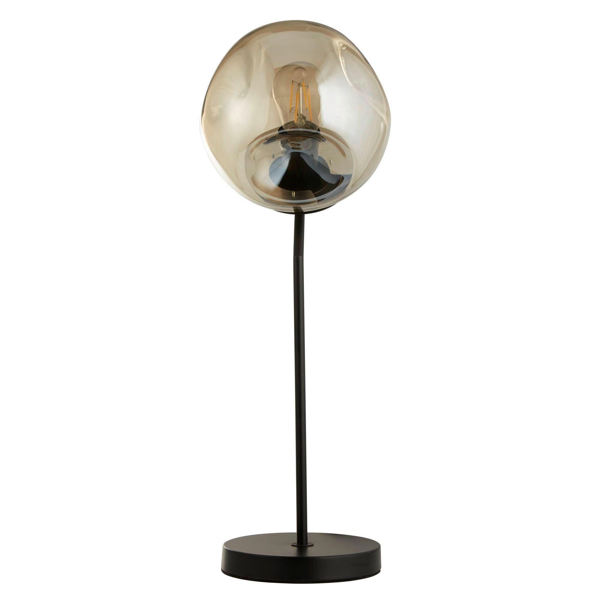 BORDSLAMPA Punch 20/48/25 cm   - champagne/svart, Modern, metall/glas (20/48/25cm)