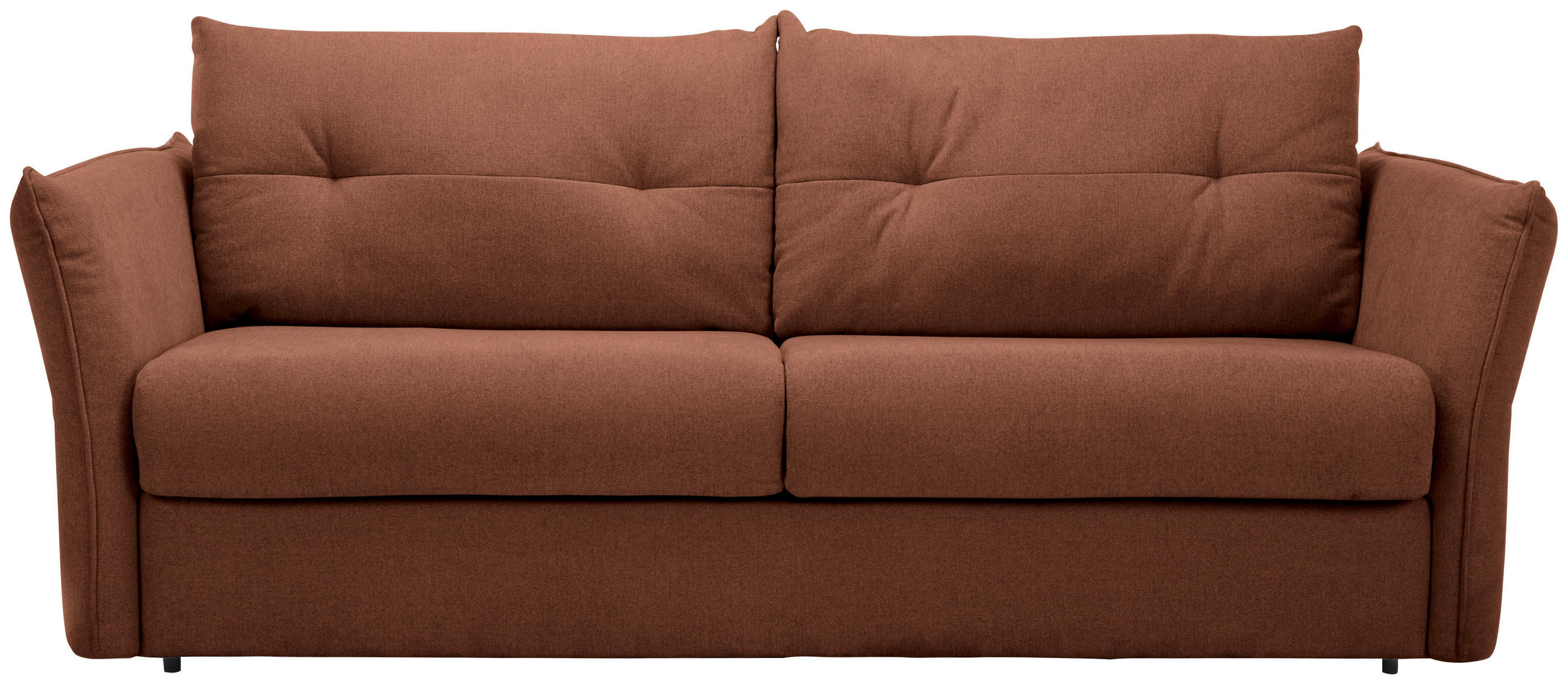 SCHLAFSOFA Webstoff Rostfarben  - Rostfarben/Schwarz, KONVENTIONELL, Kunststoff/Textil (220/89/104cm) - Carryhome