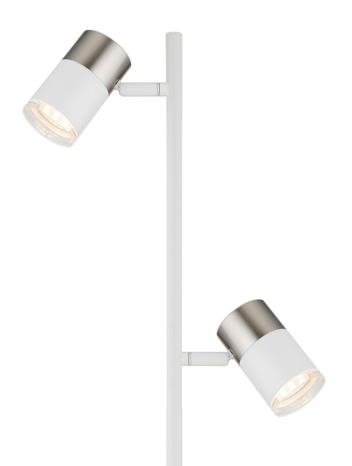 STEHLEUCHTE - Weiss/Transparent, Basics, Kunststoff/Metall (21,5/23/154cm) - Globo