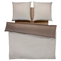 WENDEBETTWÄSCHE Micro Pattern Makosatin 200/200 cm  - Beige/Grau, Basics, Textil (200/200cm) - Joop!