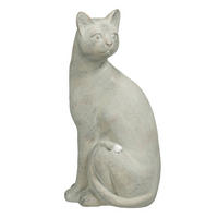 DÍSZ MACSKA - bézs, Basics, fém (27.5/21.5/54.5cm)