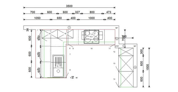 ECKKÜCHE  in Tannenholzfarben, Salbeigrün  - Salbeigrün/Tannenholzfarben, Design, Holzwerkstoff/Metall (121,6/280/150cm) - Xora