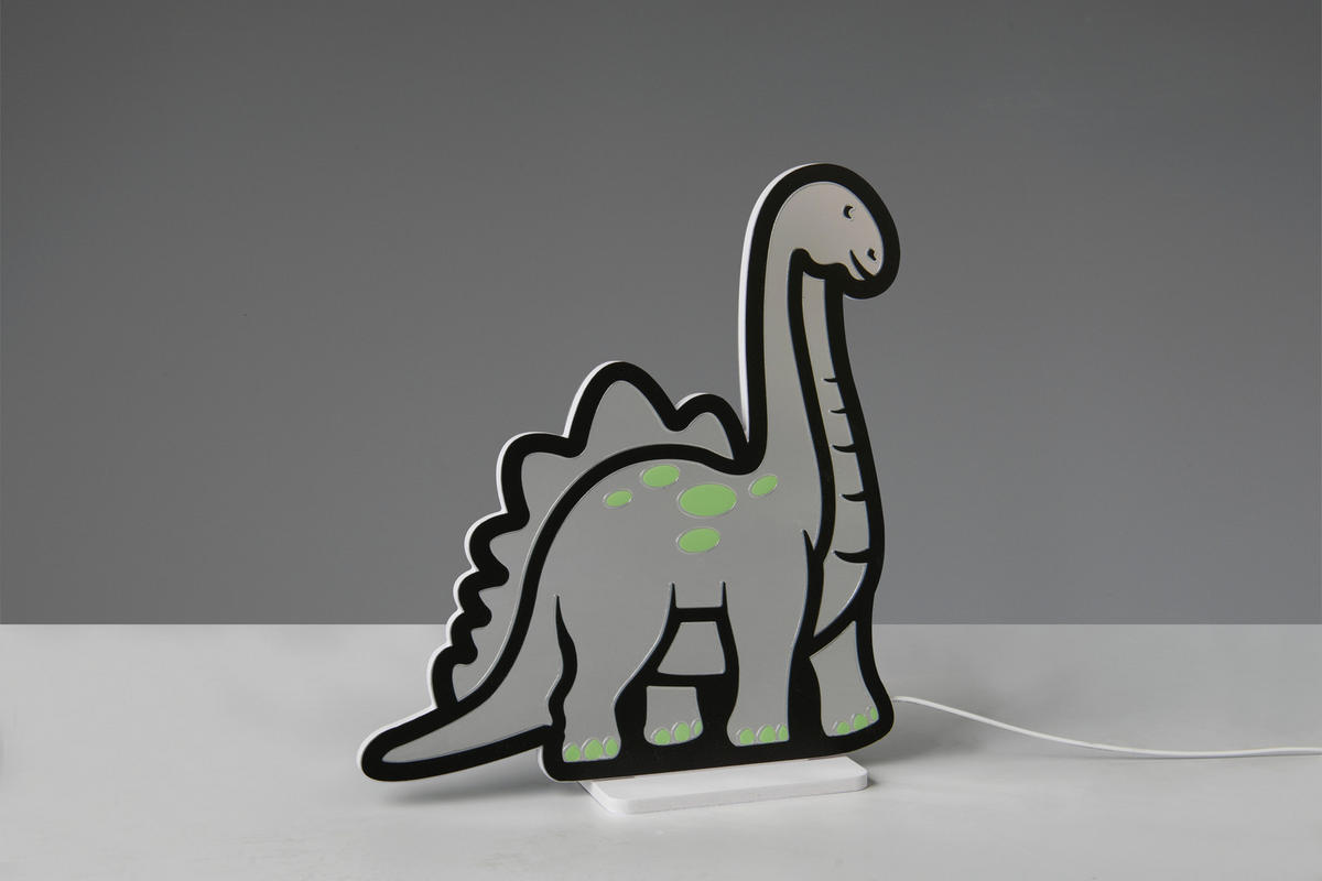 LED-DEKOLEUCHTE Dinosaur 30,5/33,4 cm  - Gelb/Grün, LIFESTYLE, Kunststoff/Metall (30,5/33,4cm) - Novel
