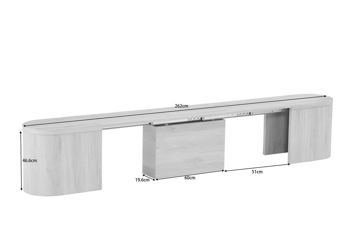 SITZBANK in Holzwerkstoff Eichefarben  - Eichefarben, MODERN, Holzwerkstoff (100/262/36/46cm) - P & B