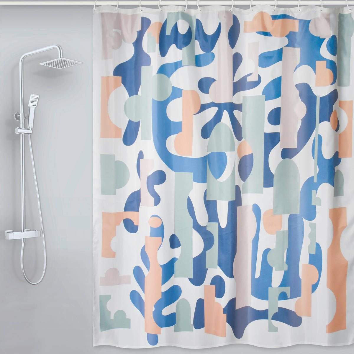 DUSCHVORHANG SOLEA 180/200 cm  - Multicolor, Basics, Textil (180/200cm) - MSV