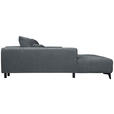ECKSOFA  in Chenille Grau  222/279 cm  - Schwarz/Grau, KONVENTIONELL, Kunststoff/Textil (222/279cm) - Hom`in