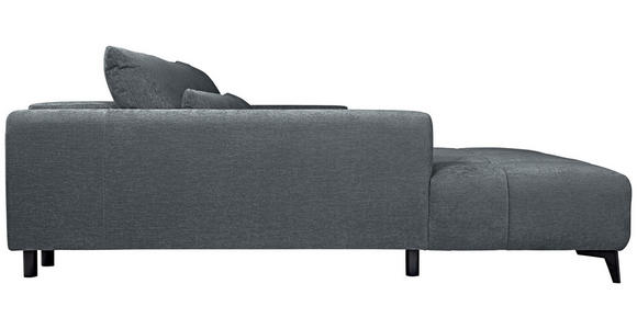 ECKSOFA  in Chenille Grau  222/279 cm  - Schwarz/Grau, KONVENTIONELL, Kunststoff/Textil (222/279cm) - Hom`in