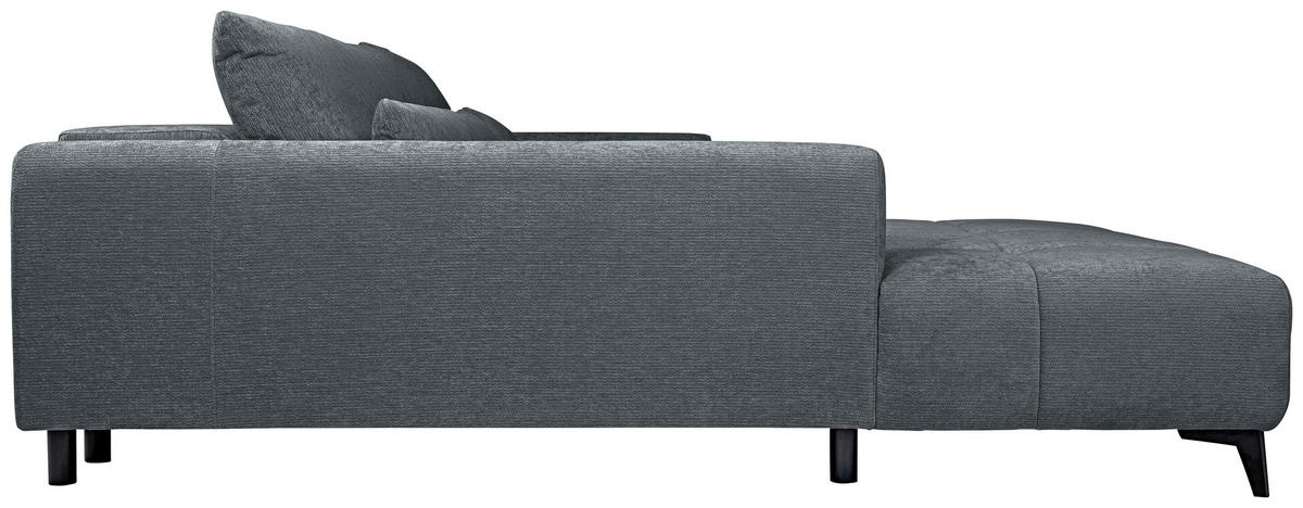 HÖRNSOFFA i chenille grå  - svart/grå, Klassisk, textil/plast (222/279cm) - MID.YOU