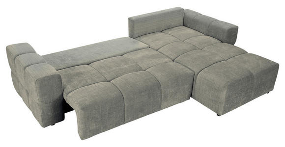ECKSOFA  in Chenille Dunkelgrau  - Dunkelgrau/Schwarz, KONVENTIONELL, Kunststoff/Textil (283/180cm) - Carryhome