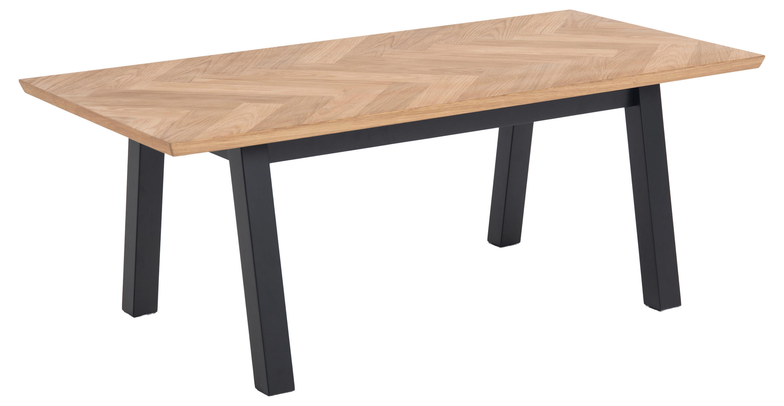 COUCHTISCH in Holzwerkstoff 120/60/45 cm  - Eichefarben/Schwarz, KONVENTIONELL, Holzwerkstoff (120/60/45cm) - MID.YOU