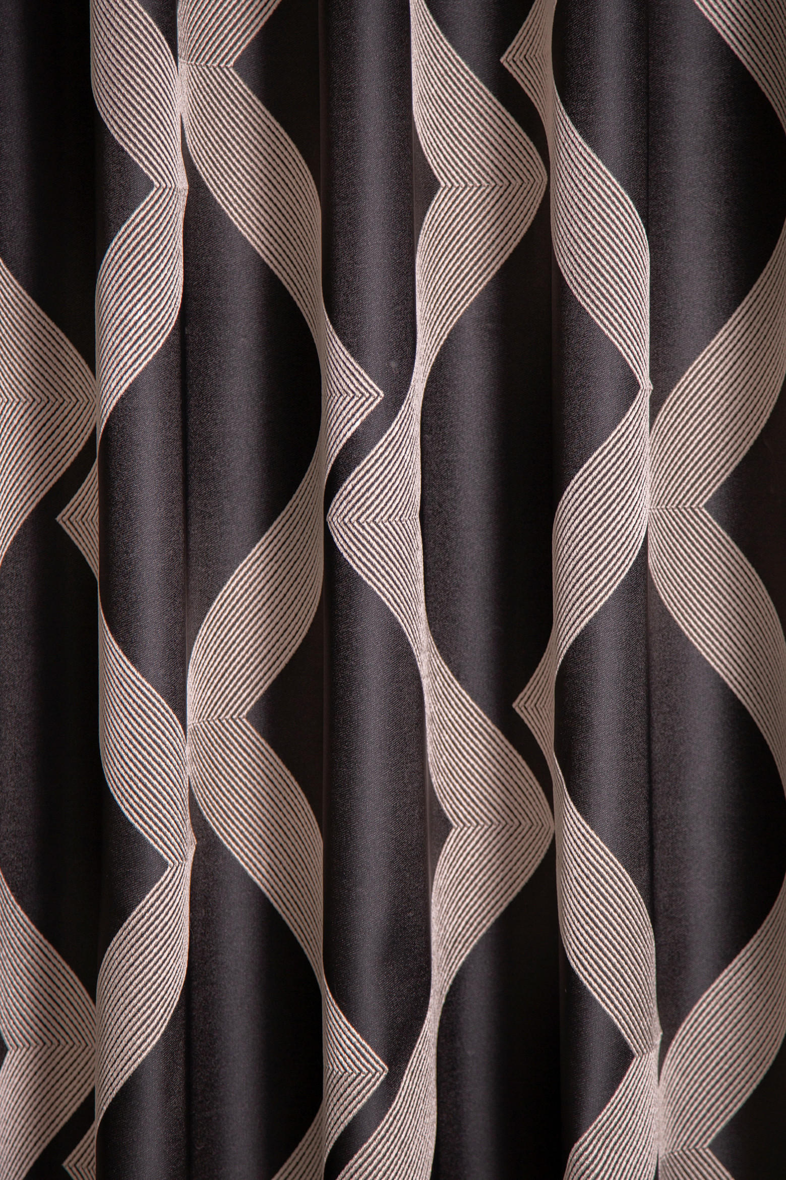 FERTIGVORHANG  blickdicht  140/245 cm   - Chromfarben/Schwarz, Basics, Textil (140/245cm)