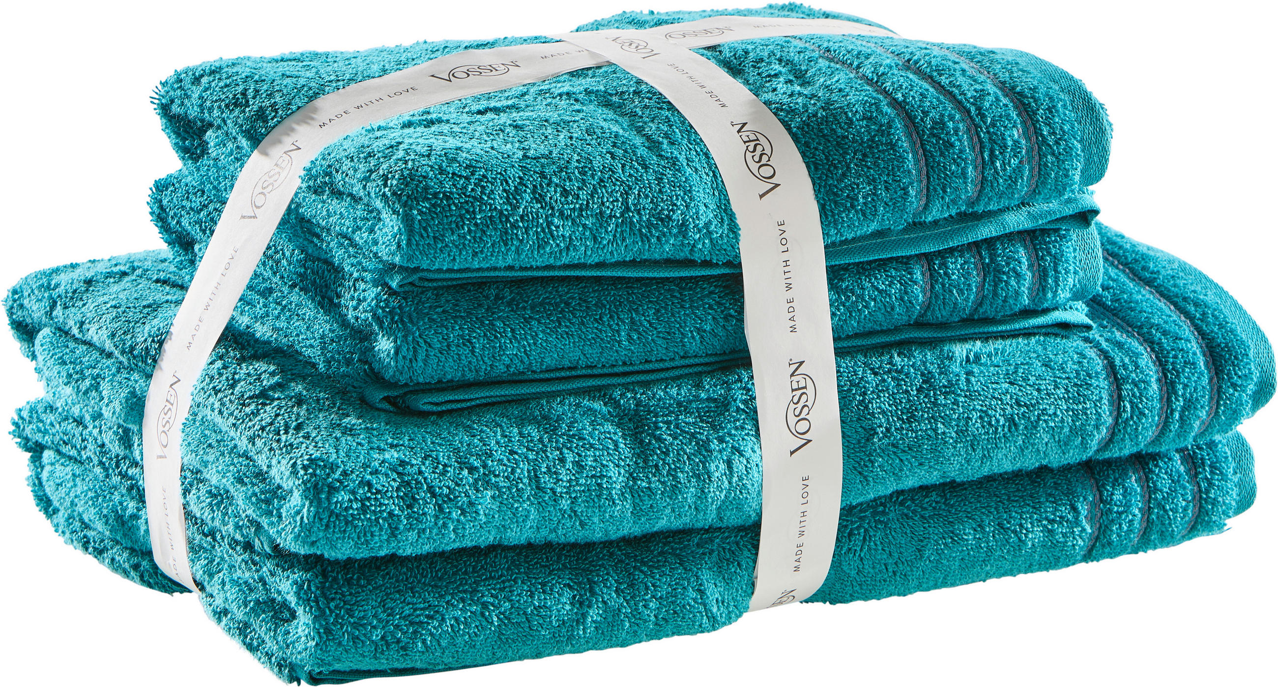 SADA RUČNÍKŮ A OSUŠEK, zelená - zelená, Basics, textil - Vossen
