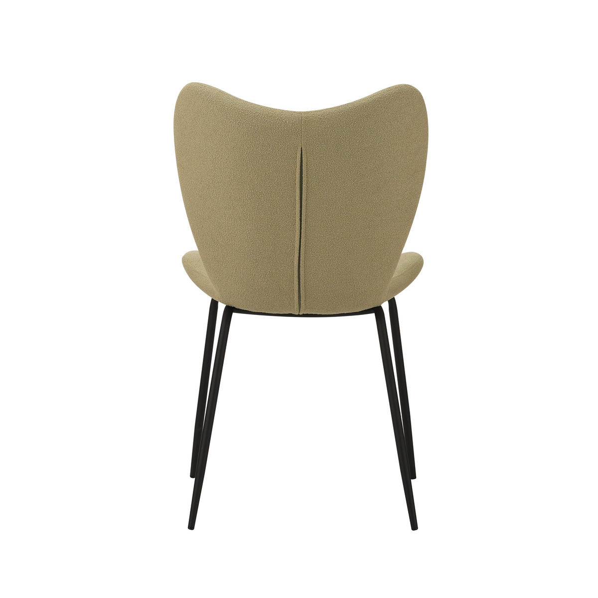 STUHL-SET 2 Stück  in Bouclé  - Schwarz/Grün, MODERN, Textil/Metall (50/88,5/42cm) - MID.YOU