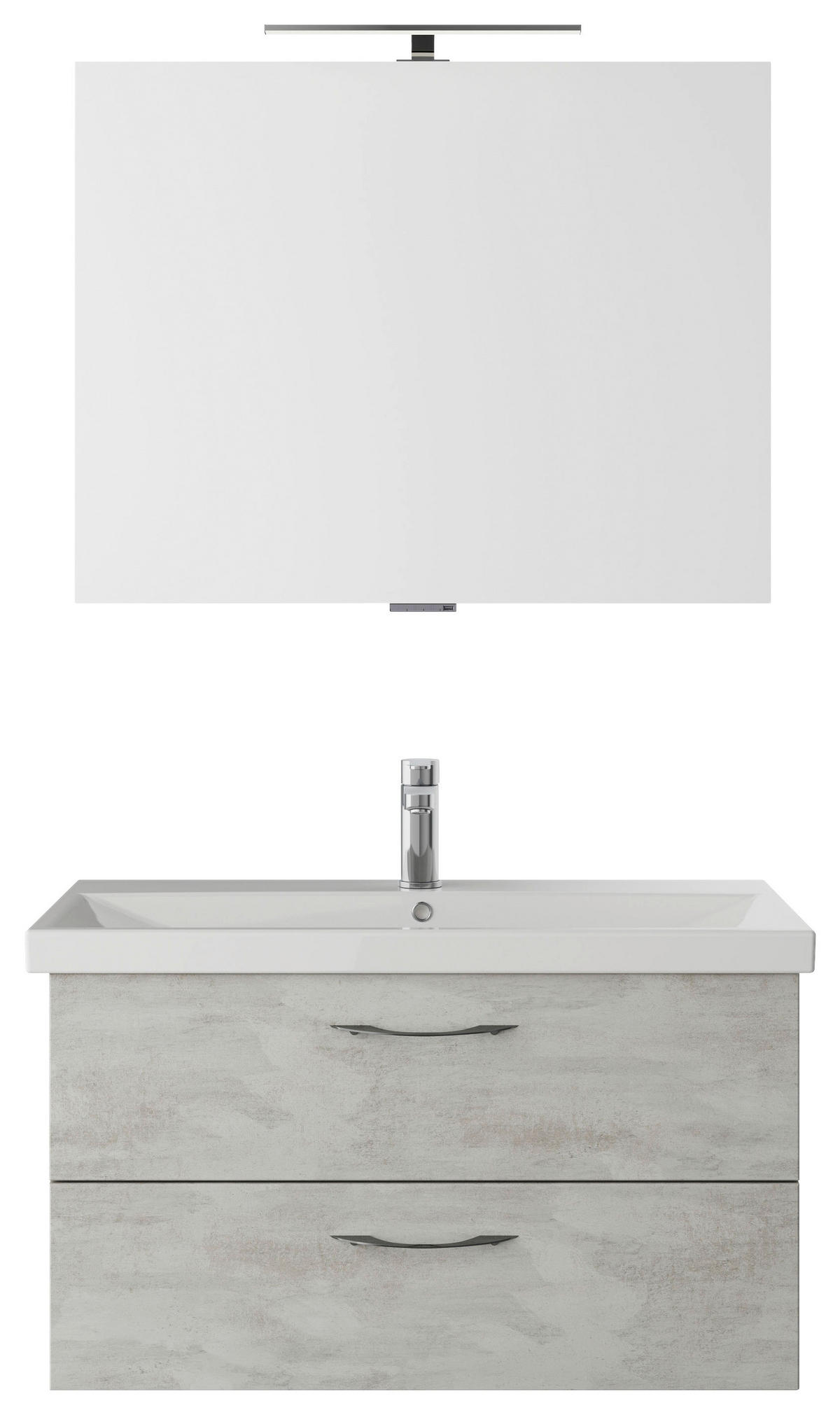 BADEZIMMER  in 90 cm  - Weiß/Grau, KONVENTIONELL, Holzwerkstoff (90cm) - Pelipal