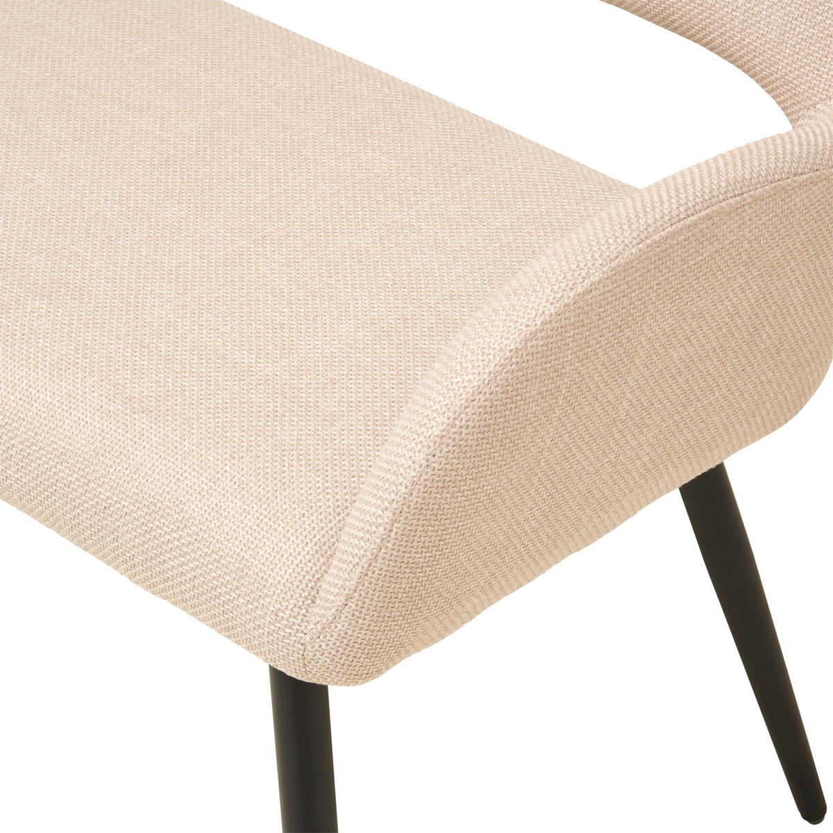 LAVICA, topoľ, béžová - čierna/béžová, Lifestyle, kov/drevo (150/83/63cm) - MID.YOU