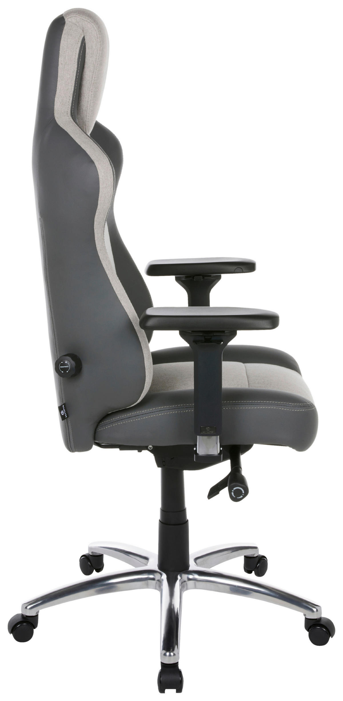 EQLIPSE Cloud Silver Anthrazit, Silberfarben, Hellgrau Metall, Textil   - Anthrazit/Silberfarben, LIFESTYLE, Textil/Metall (79/142/77cm) - HIVAR