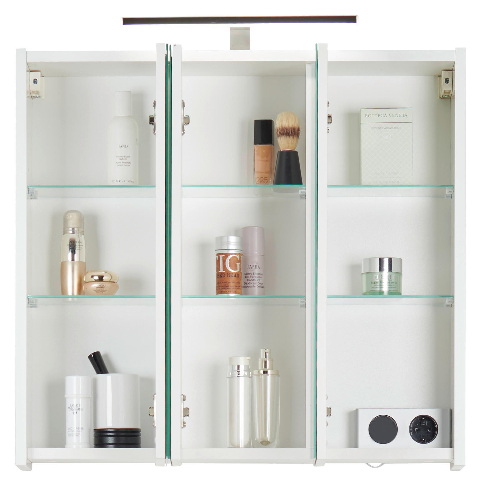 SPIEGELSCHRANK 65/60/16 cm  - Weiß, Basics, Glas/Holzwerkstoff (65/60/16cm) - Stylife