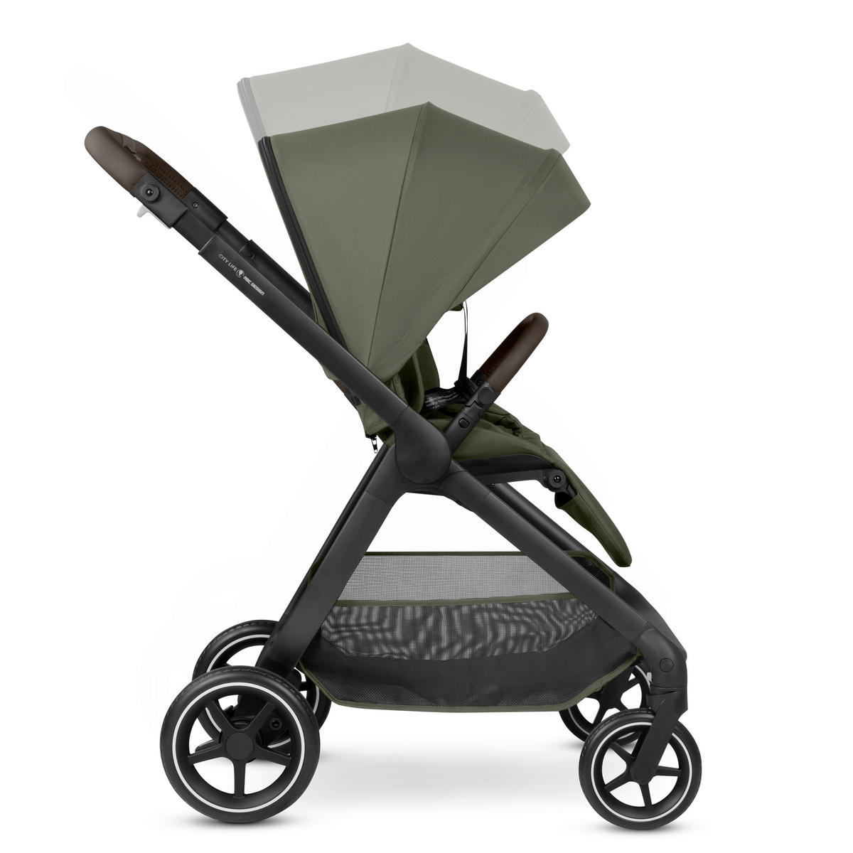 KINDERWAGENSET  City Life All in One Set  Avocado  - Schwarz/Olivgrün, Basics, Textil/Metall (82/52/107,5cm) - ABC Design