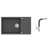 SUDOPERA - SET   86/50/20 cm         - crna, Osnovno, kamen (86/50/20cm)