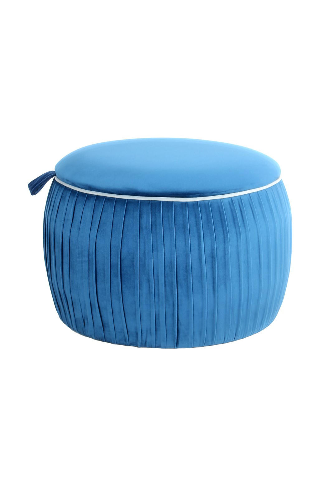 HOCKER in Textil Blau  - Blau, Design, Textil (63/43/63cm) - Kayoom