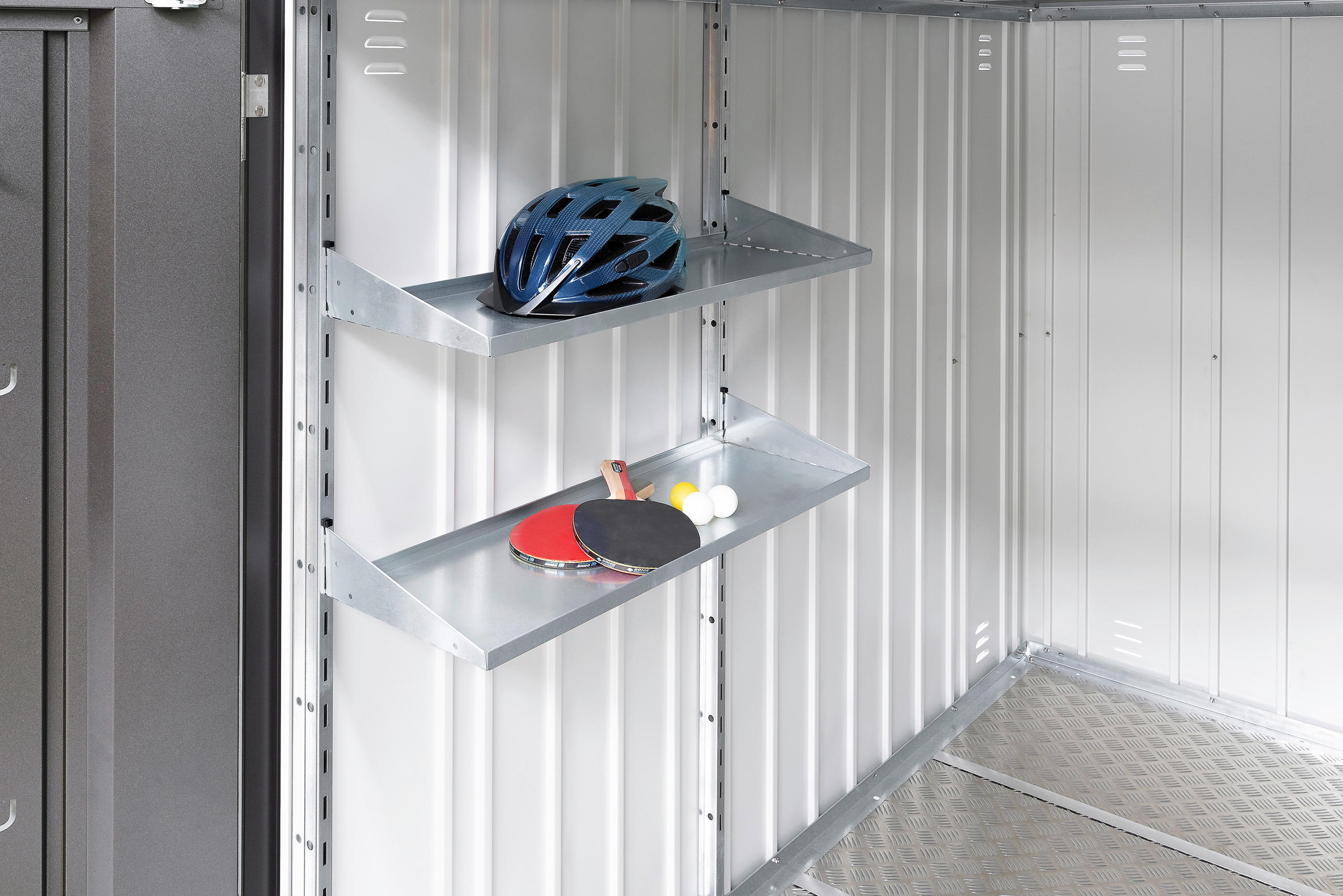 REGALBODEN 72/7,5/25,5 cm  - Silberfarben, Design, Metall (72/7,5/25,5cm) - Biohort