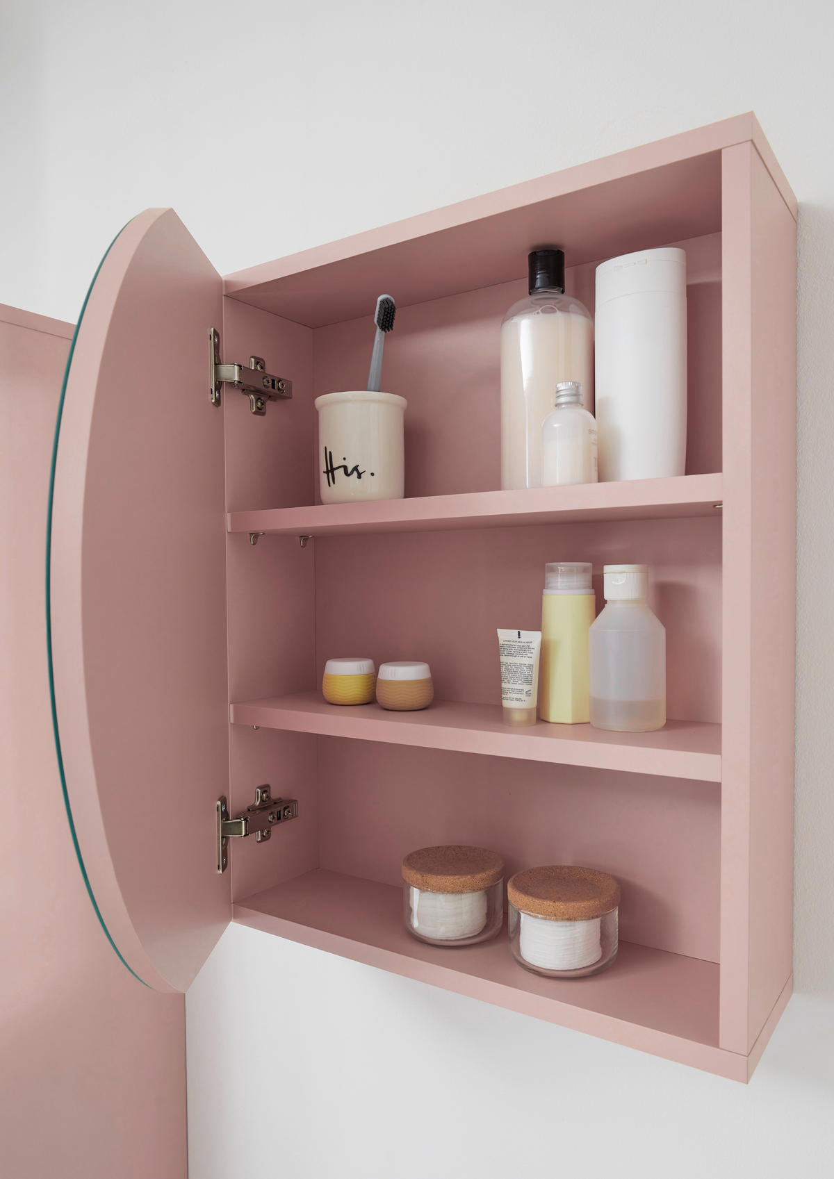SPIEGELSCHRANK 45/56/15 cm  - Rosa, Glas/Holzwerkstoff (45/56/15cm) - MID.YOU