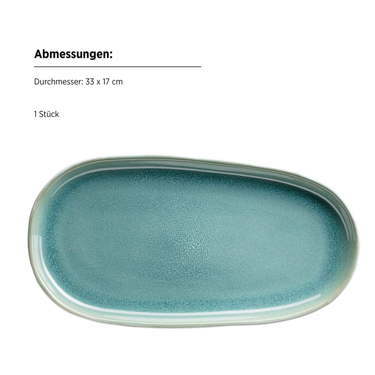 SERVIERPLATTEN-SET ELEA  - Hellgrün, Basics, Keramik - Mäser