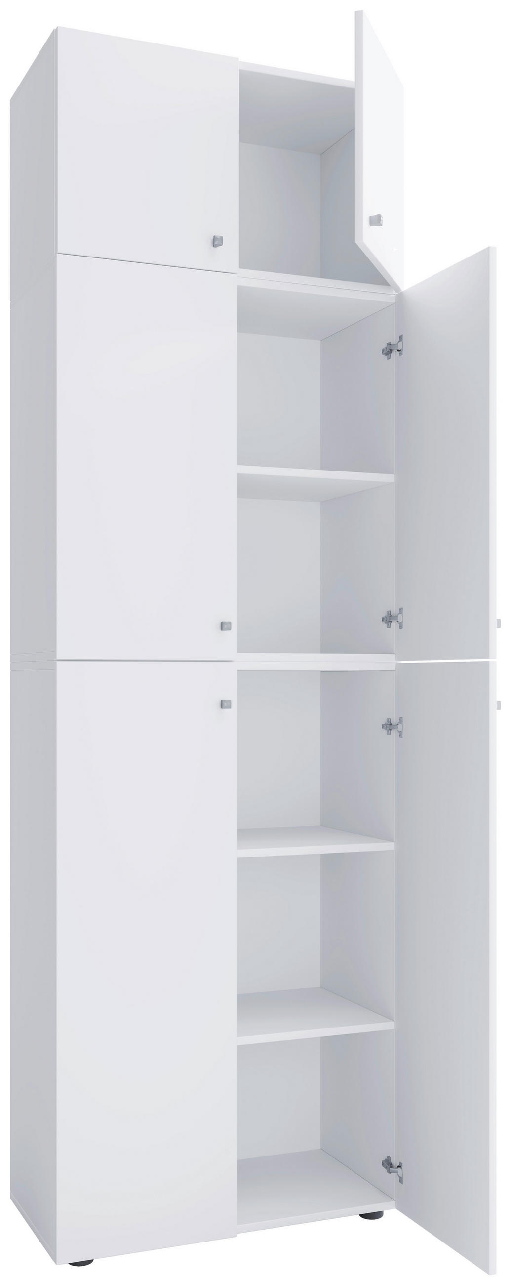 SKOSKÅP 70/223/39 cm  - vit/grå, Klassisk, trämaterial/plast (70/223/39cm) - MID.YOU