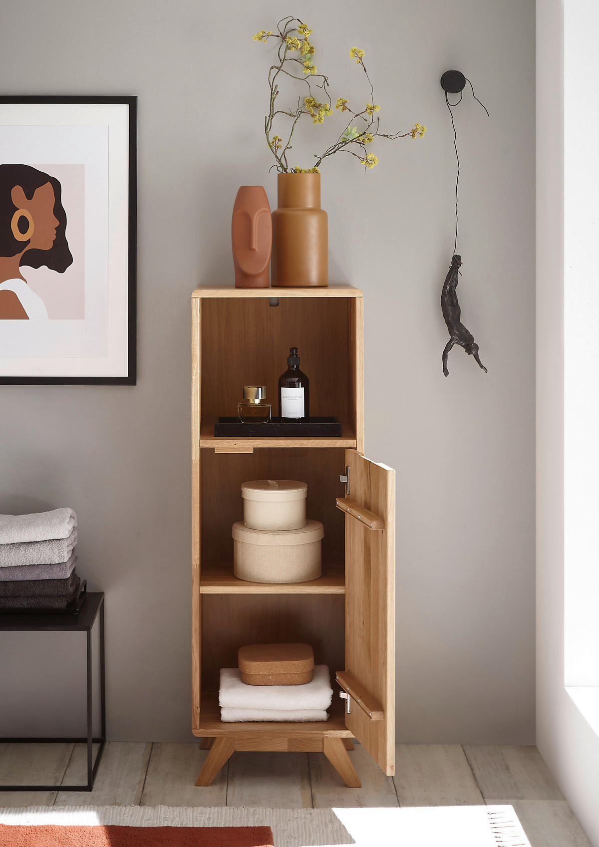 MIDISCHRANK 40/115/35 cm  - Wildeiche, Basics, Holz (40/115/35cm) - Linea Natura