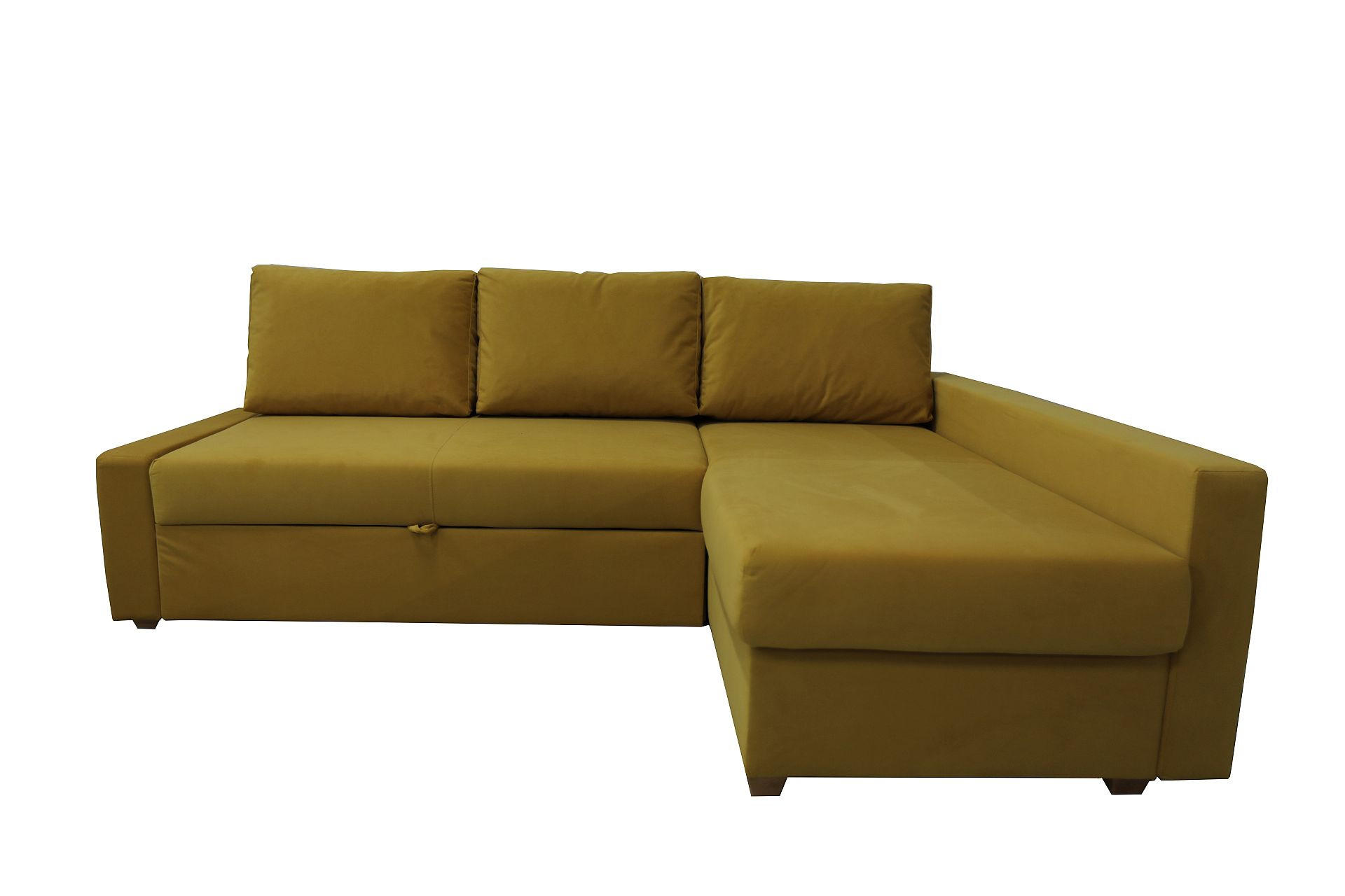 SJEDEĆA GARNITURA tekstil  žuta   - boje hrasta/žuta, Moderno, tekstil/drvo (230/155cm) - Ti`me              