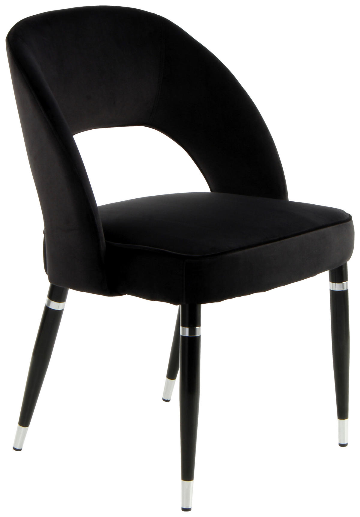 SADA STOLIČIEK 2 kus - čierna/strieborná, Modern, kov/textil (58/83/56cm) - MID.YOU