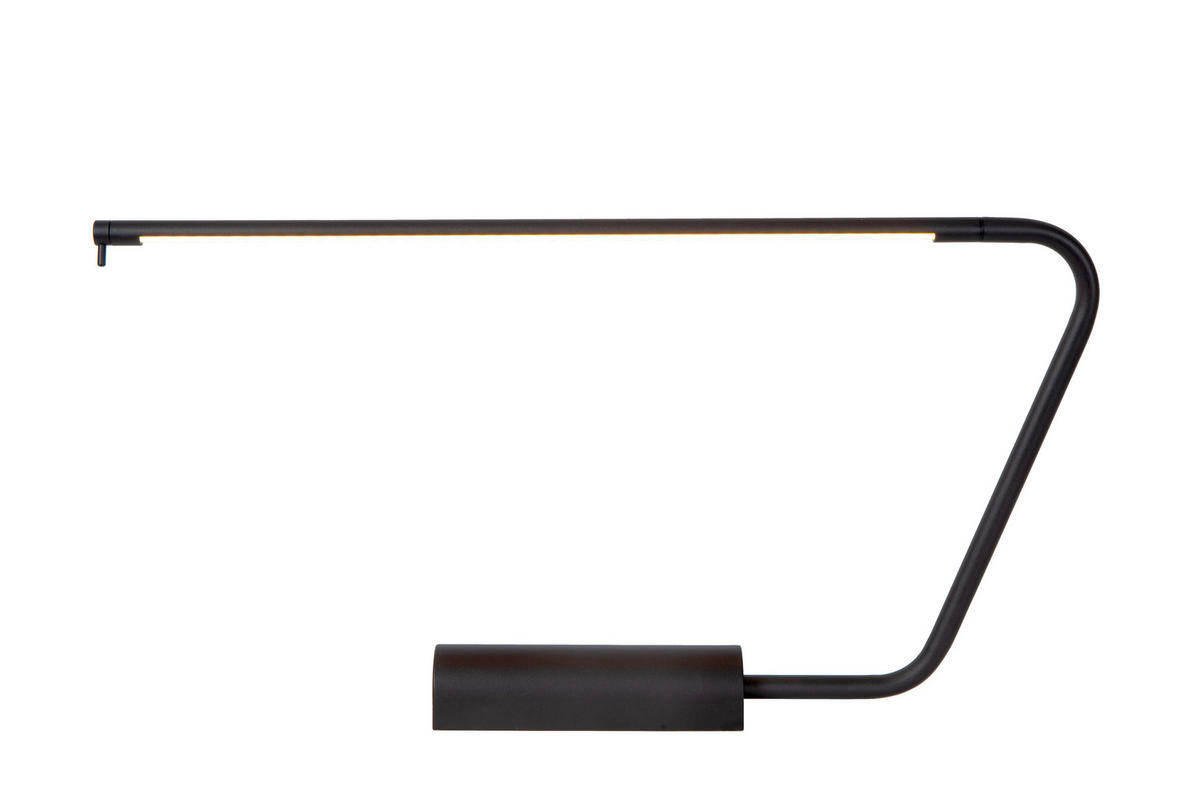 SCHREIBTISCHLEUCHTE MADISON 62.5/5.5/33 cm   - Schwarz, Design, Metall (62.5/5.5/33cm) - Lucide