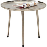Beistelltisch in Nickelfarben - Nickelfarben, Design, Metall (58/48cm) - Xora