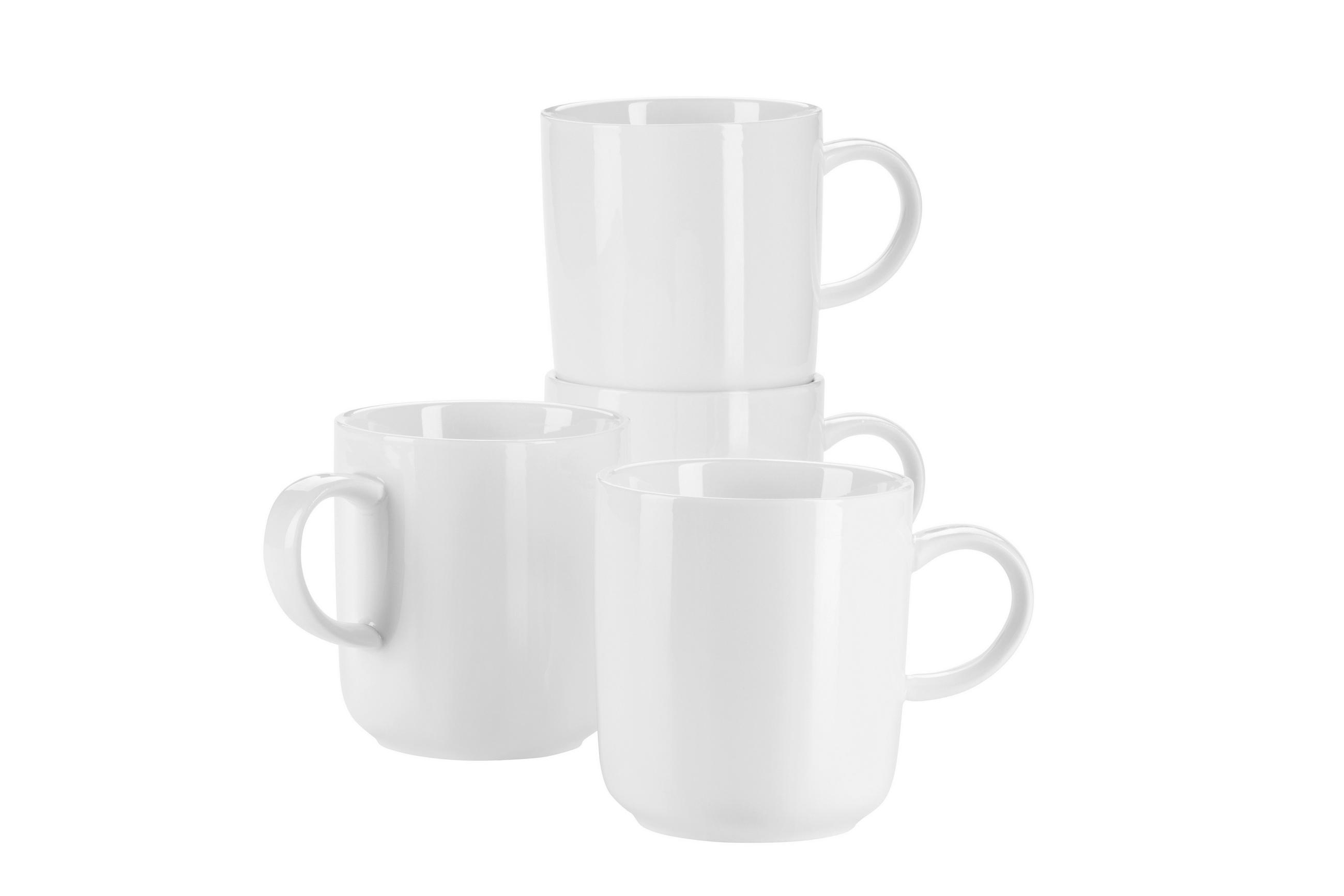 KAFFEEBECHERSET 4-teilig  - Weiß, Basics, Keramik - Mäser
