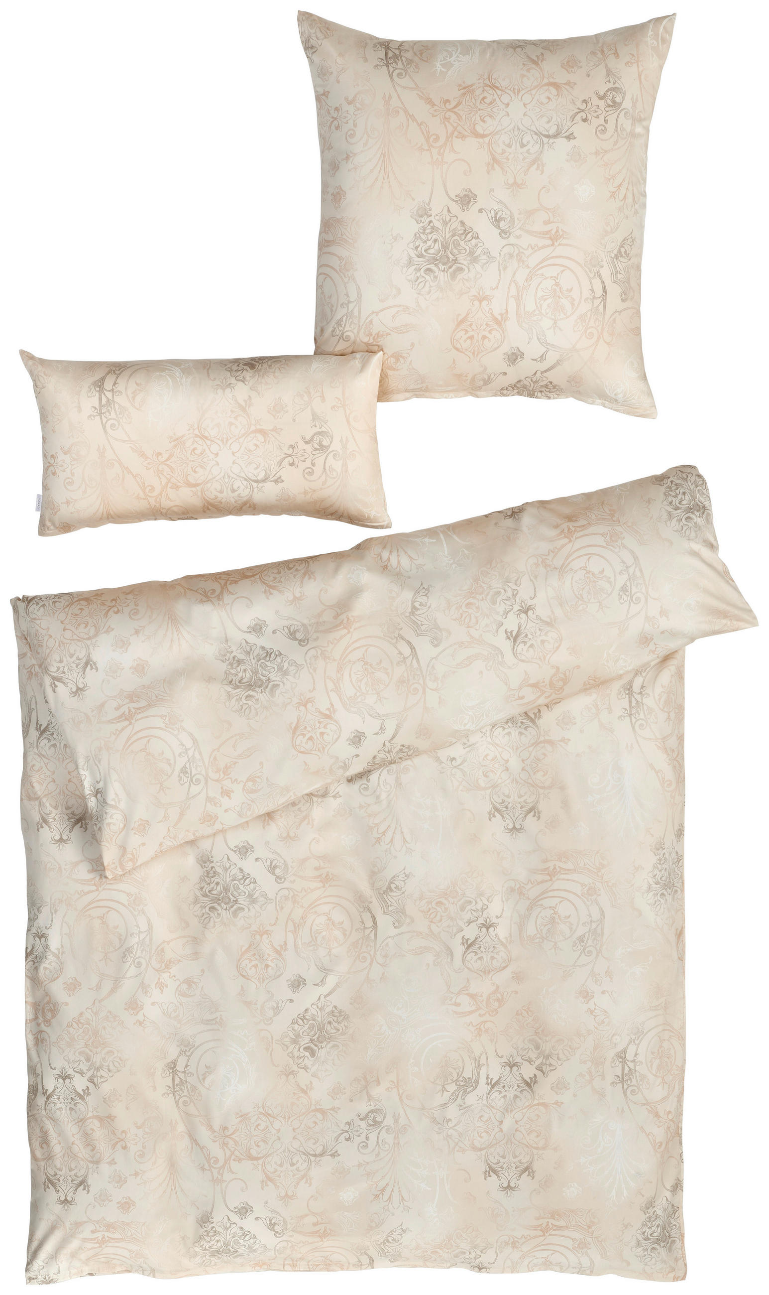 BETTWÄSCHE SVIZZERA Satin 155/220 cm  - Sandfarben, KONVENTIONELL, Textil (155/220cm) - Estella