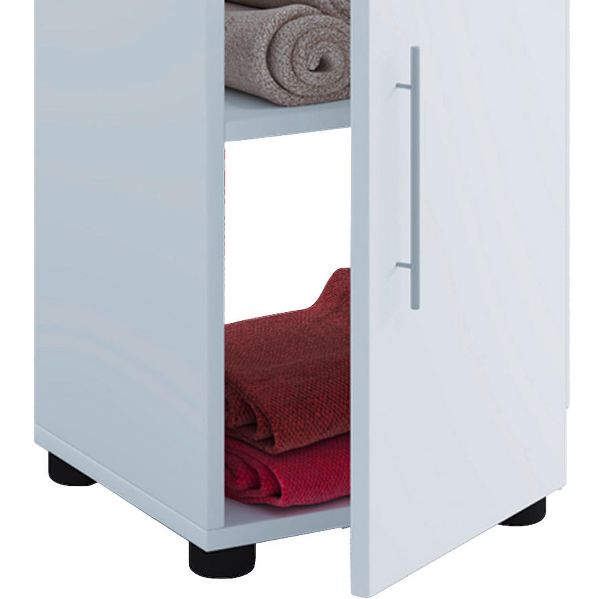 HOCHSCHRANK  - Silberfarben/Schwarz, KONVENTIONELL, Holzwerkstoff/Kunststoff (31/160/30cm) - MID.YOU