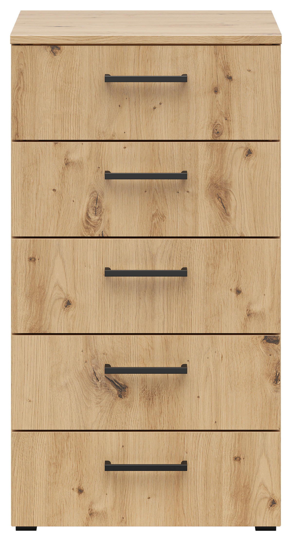 KOMMODE 45/83/40 cm  in Eiche Artisan  - Anthrazit/Schwarz, Modern, Holzwerkstoff/Kunststoff (45/83/40cm)