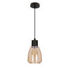 PENDELLEUCHTE 12/12/120 cm  - Bernsteinfarben/Schwarz, KONVENTIONELL, Metall (12/12/120cm)