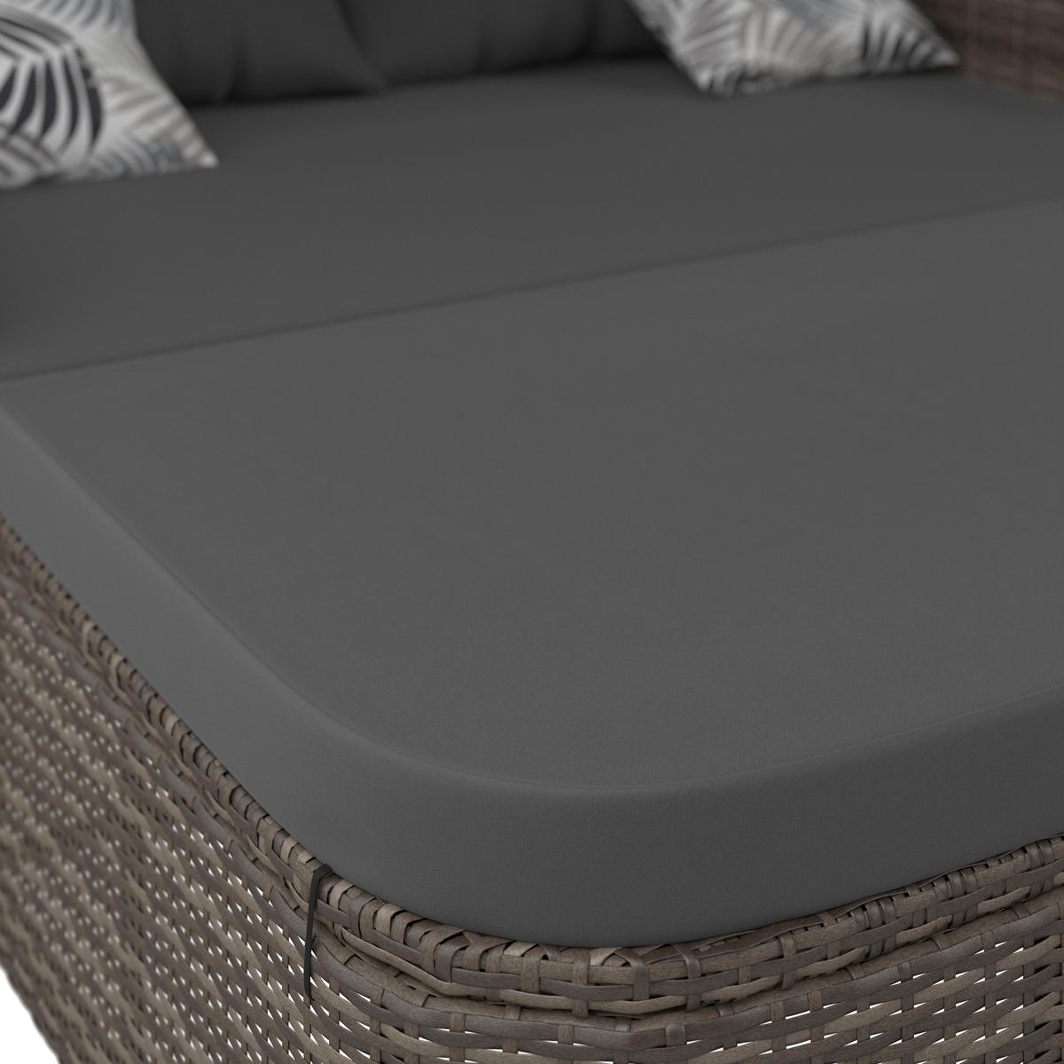 SONNENINSEL  - Schwarz/Grau, MODERN, Kunststoff/Metall (204/132/65cm) - Ambia Garden