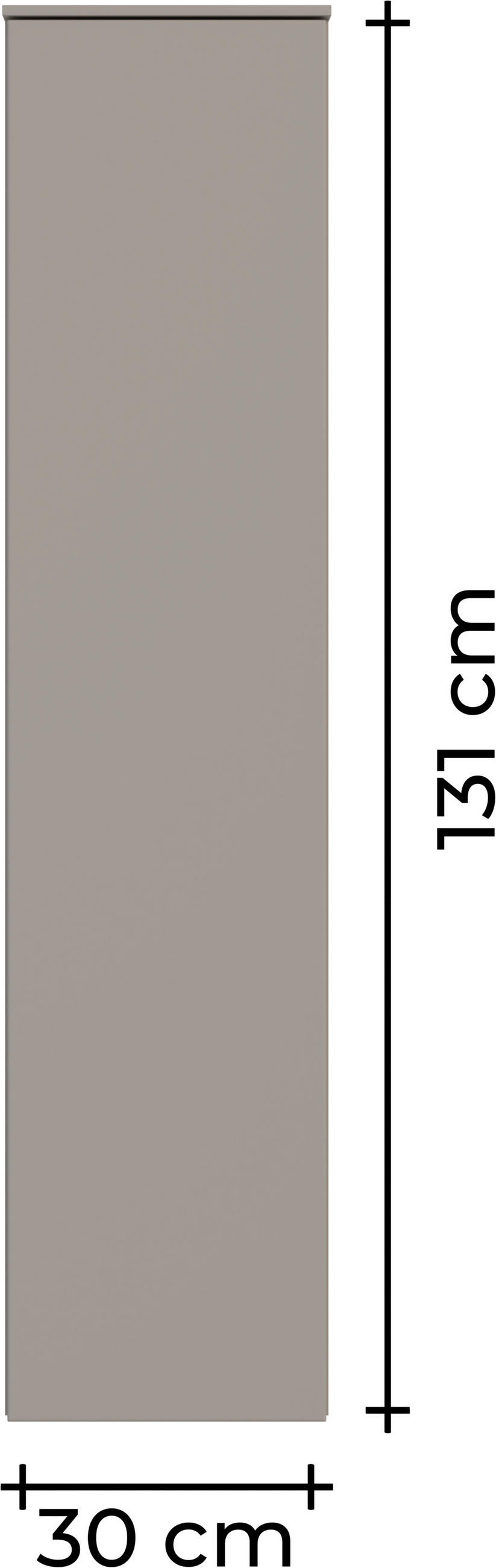MIDISCHRANK 30/130/37,4 cm  - Beigebraun, MODERN, Holzwerkstoff (30/130/37,4cm) - Celina Home