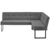 ECKBANK 213/155 cm Webstoff Anthrazit   - Anthrazit/Schwarz, Design, Textil/Metall (213/155cm) - Novel