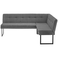 ECKBANK 213/155 cm Webstoff Anthrazit   - Anthrazit/Schwarz, Design, Textil/Metall (213/155cm) - Novel