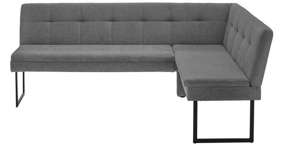 ECKBANK 213/155 cm  in Anthrazit  - Anthrazit/Schwarz, Design, Textil/Metall (213/155cm) - Novel